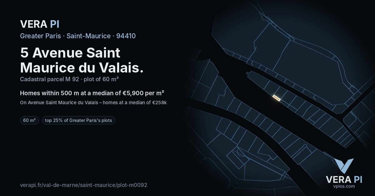 5 Avenue Saint Maurice du Valais, Saint-Maurice at night – the plot lit, the parcels around coloured by the prices near them
