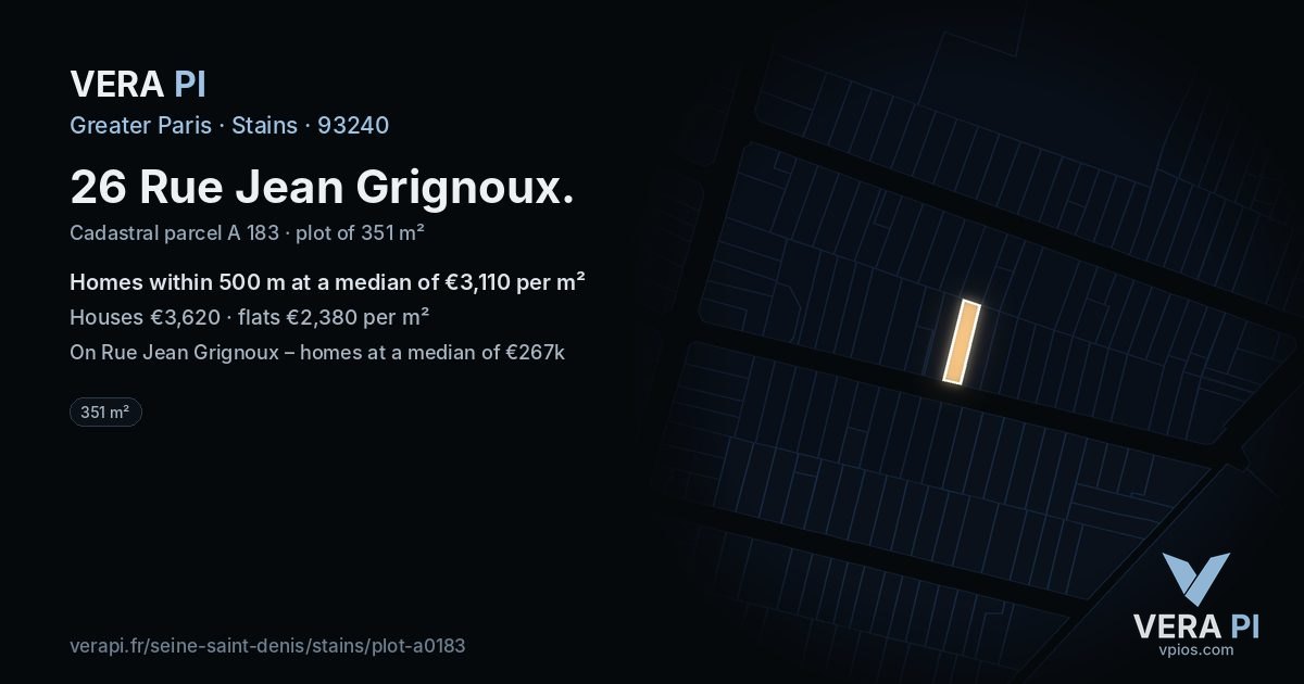 26 Rue Jean Grignoux, Stains at night – the plot lit, the parcels around coloured by the prices near them