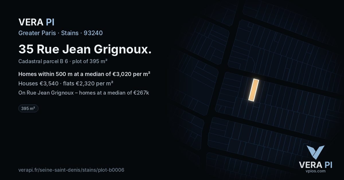 35 Rue Jean Grignoux, Stains at night – the plot lit, the parcels around coloured by the prices near them