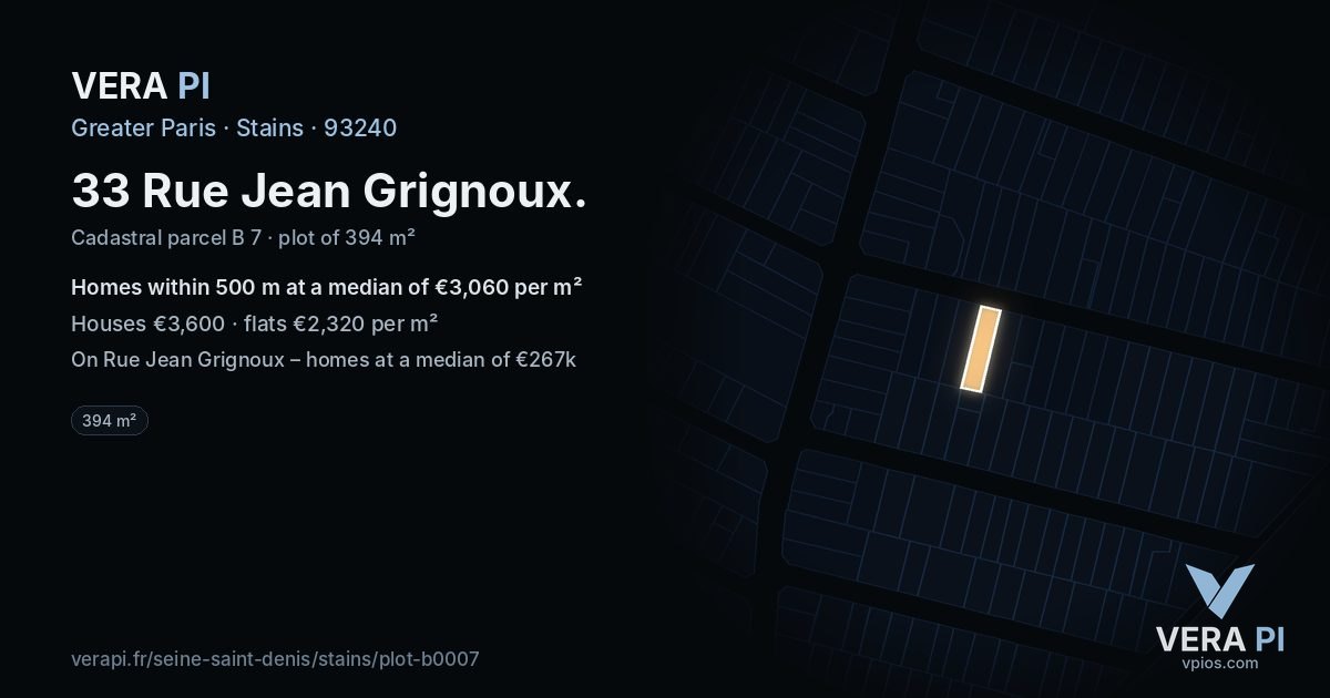 33 Rue Jean Grignoux, Stains at night – the plot lit, the parcels around coloured by the prices near them