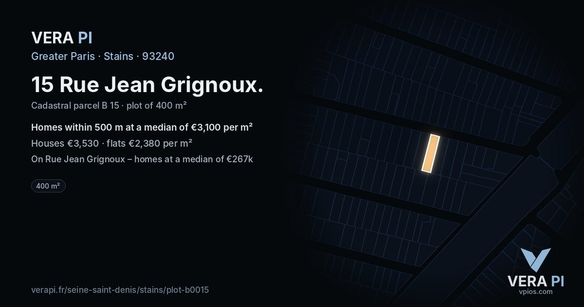 15 Rue Jean Grignoux, Stains at night – the plot lit, the parcels around coloured by the prices near them