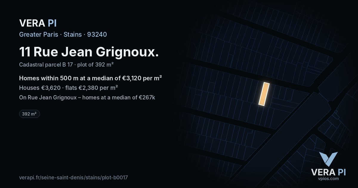 11 Rue Jean Grignoux, Stains at night – the plot lit, the parcels around coloured by the prices near them