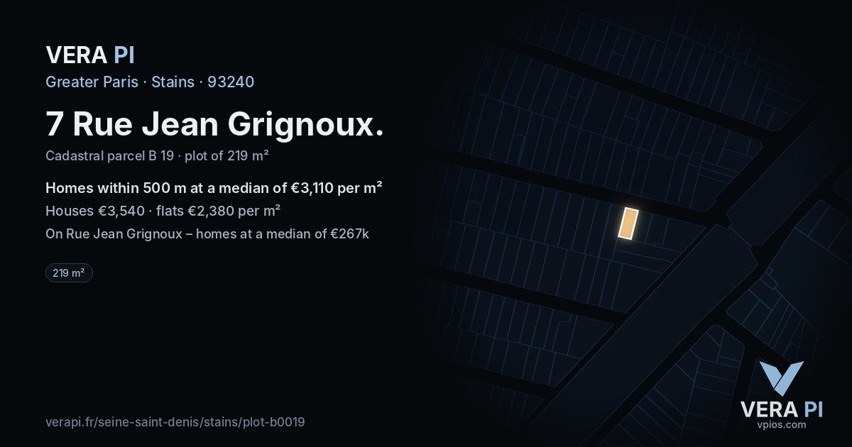 7 Rue Jean Grignoux, Stains at night – the plot lit, the parcels around coloured by the prices near them