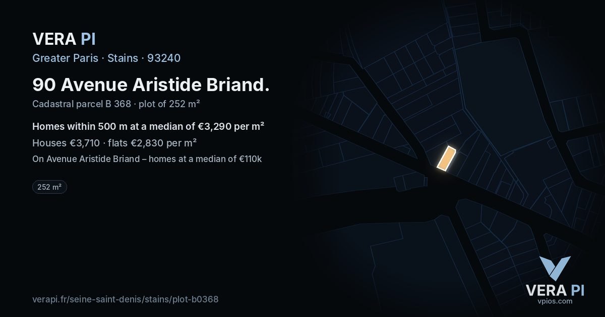 90 Avenue Aristide Briand, Stains at night – the plot lit, the parcels around coloured by the prices near them