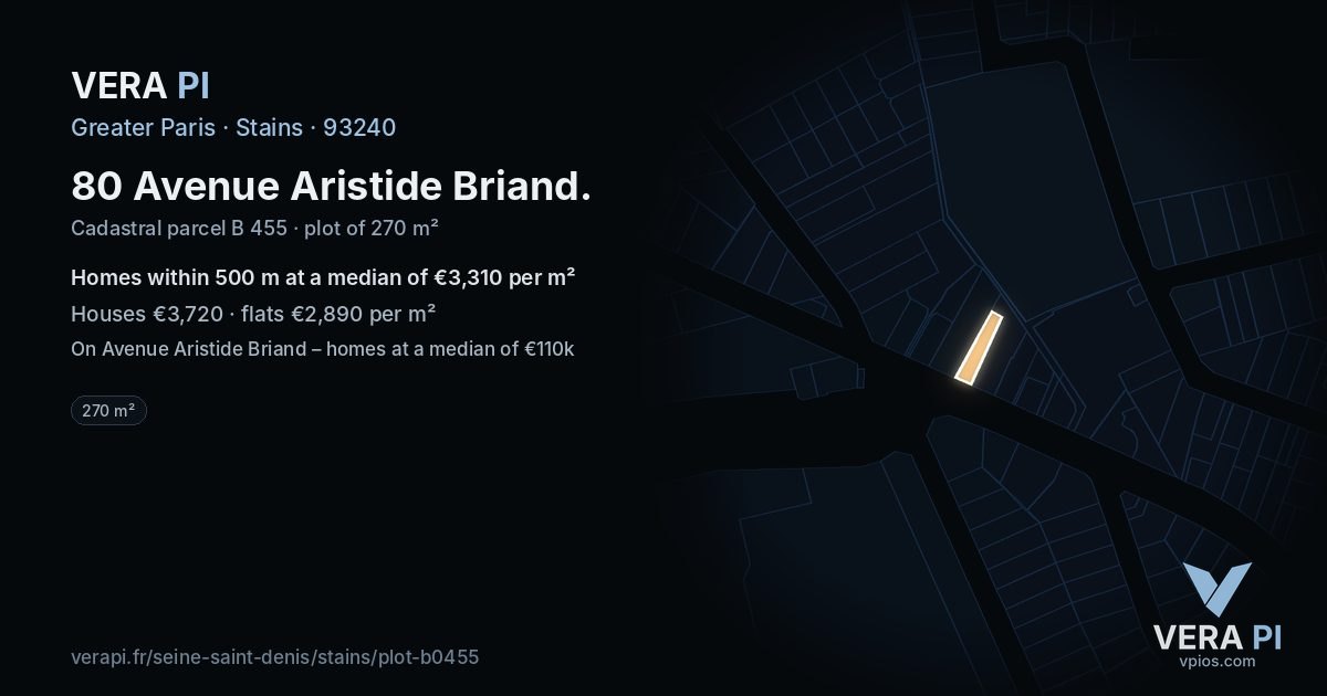 80 Avenue Aristide Briand, Stains at night – the plot lit, the parcels around coloured by the prices near them