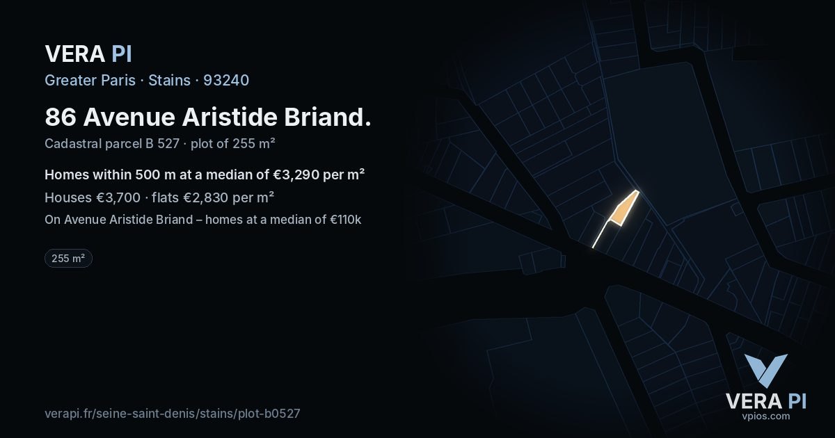 86 Avenue Aristide Briand, Stains at night – the plot lit, the parcels around coloured by the prices near them