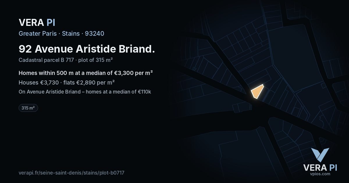 92 Avenue Aristide Briand, Stains at night – the plot lit, the parcels around coloured by the prices near them