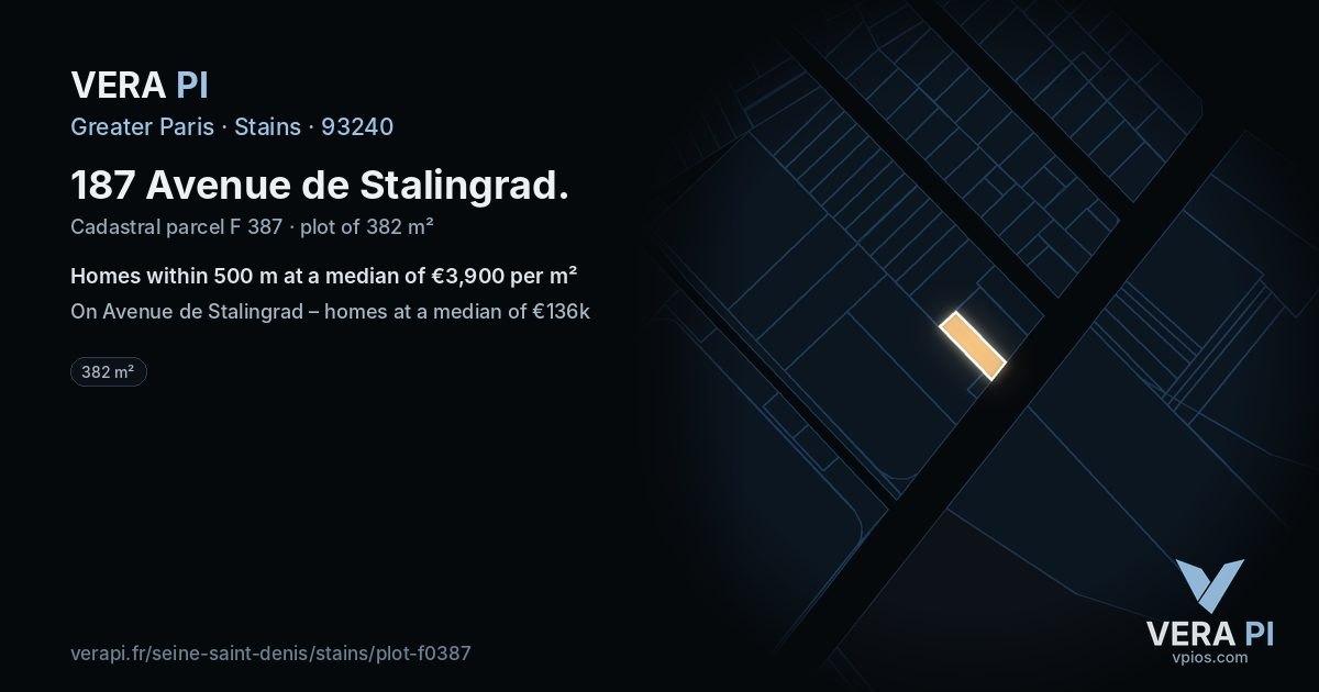 187 Avenue de Stalingrad, Stains at night – the plot lit, the parcels around coloured by the prices near them
