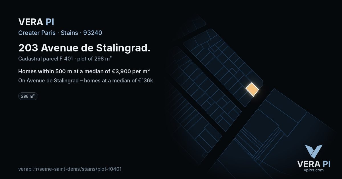 203 Avenue de Stalingrad, Stains at night – the plot lit, the parcels around coloured by the prices near them