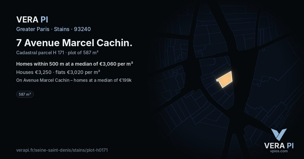 7 Avenue Marcel Cachin, Stains at night – the plot lit, the parcels around coloured by the prices near them