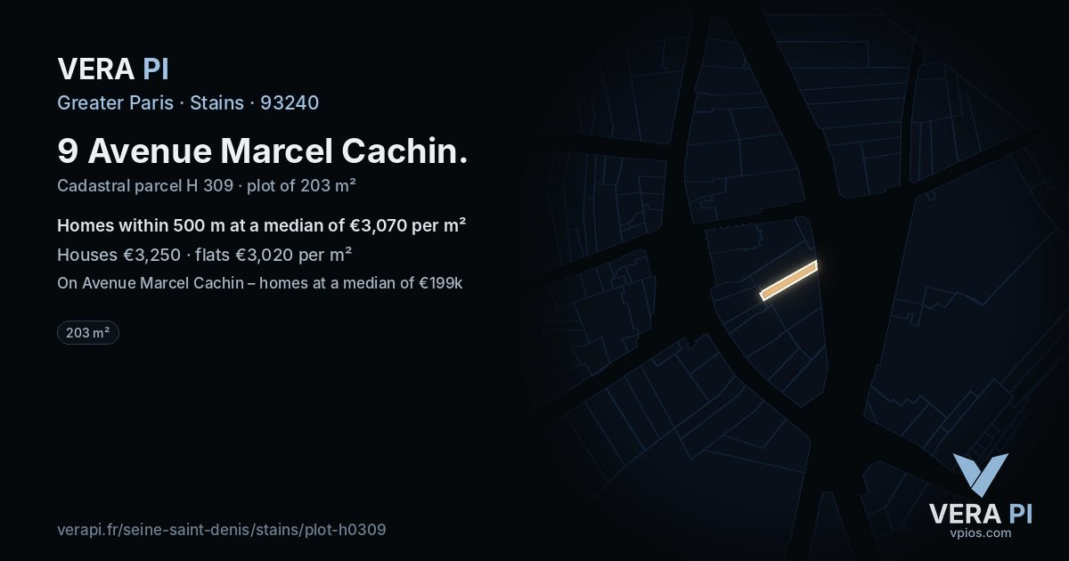 9 Avenue Marcel Cachin, Stains at night – the plot lit, the parcels around coloured by the prices near them
