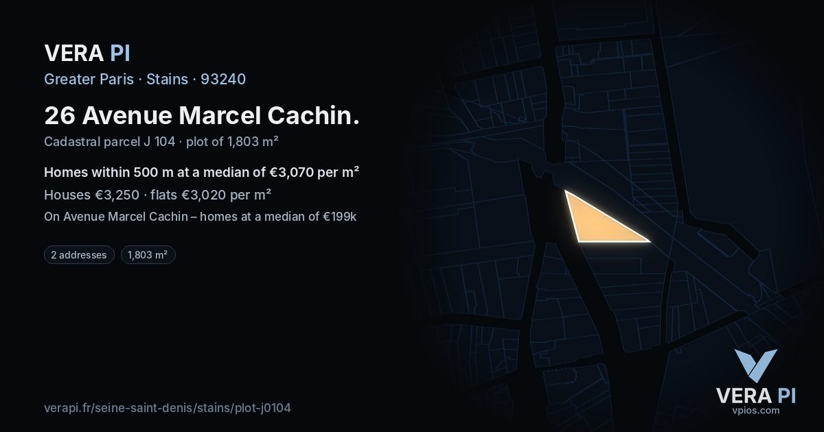 26 Avenue Marcel Cachin, Stains at night – the plot lit, the parcels around coloured by the prices near them