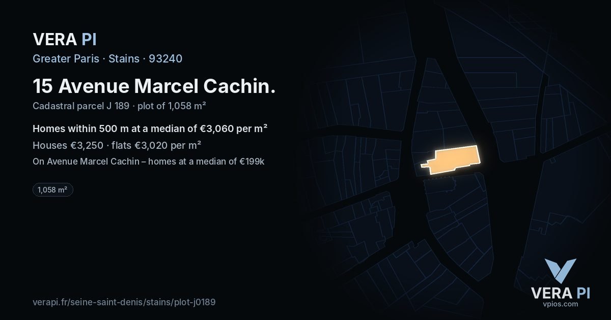 15 Avenue Marcel Cachin, Stains at night – the plot lit, the parcels around coloured by the prices near them