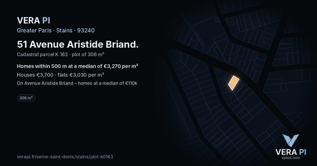 51 Avenue Aristide Briand, Stains at night – the plot lit, the parcels around coloured by the prices near them