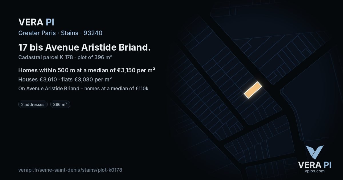 17 bis Avenue Aristide Briand, Stains at night – the plot lit, the parcels around coloured by the prices near them