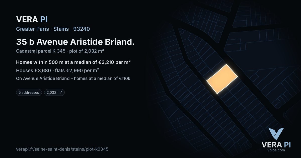35 b Avenue Aristide Briand, Stains at night – the plot lit, the parcels around coloured by the prices near them