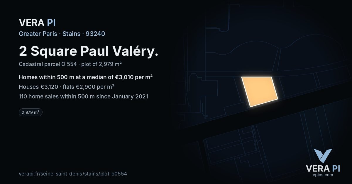 2 Square Paul Valéry, Stains at night – the plot lit, the parcels around coloured by the prices near them