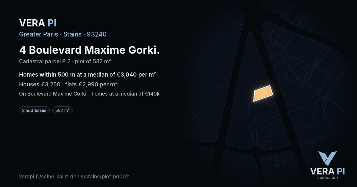 4 Boulevard Maxime Gorki, Stains at night – the plot lit, the parcels around coloured by the prices near them