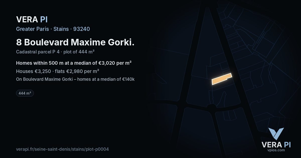 8 Boulevard Maxime Gorki, Stains at night – the plot lit, the parcels around coloured by the prices near them
