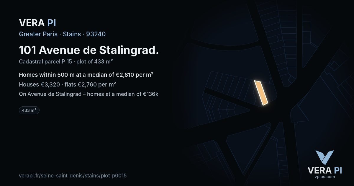 101 Avenue de Stalingrad, Stains at night – the plot lit, the parcels around coloured by the prices near them