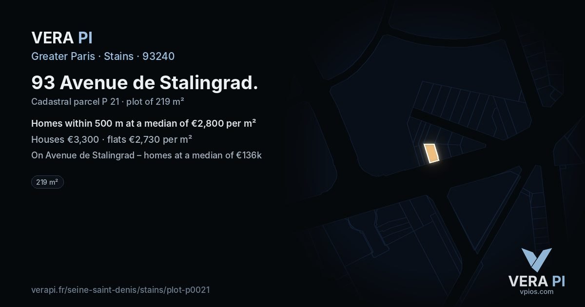 93 Avenue de Stalingrad, Stains at night – the plot lit, the parcels around coloured by the prices near them
