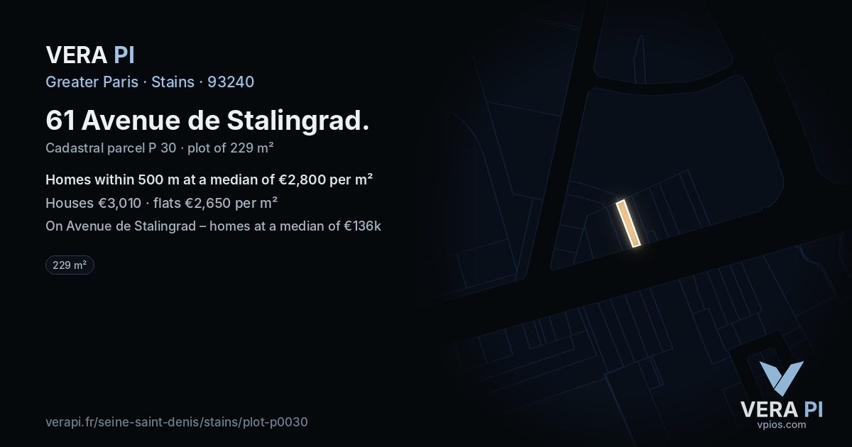 61 Avenue de Stalingrad, Stains at night – the plot lit, the parcels around coloured by the prices near them