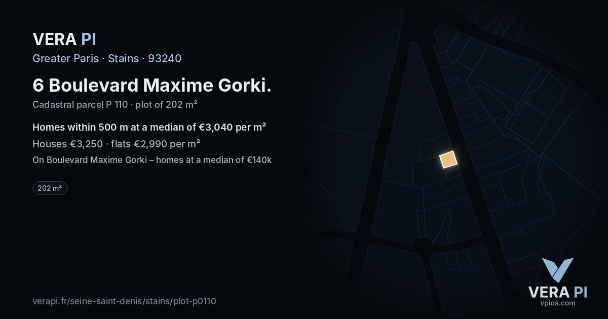 6 Boulevard Maxime Gorki, Stains at night – the plot lit, the parcels around coloured by the prices near them