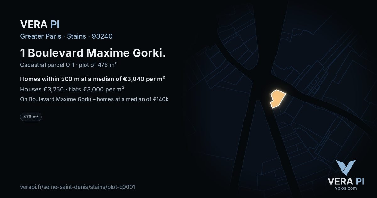 1 Boulevard Maxime Gorki, Stains at night – the plot lit, the parcels around coloured by the prices near them