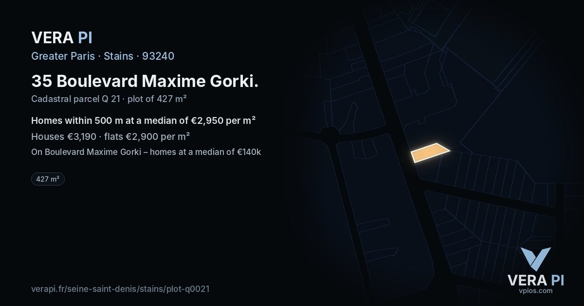 35 Boulevard Maxime Gorki, Stains at night – the plot lit, the parcels around coloured by the prices near them