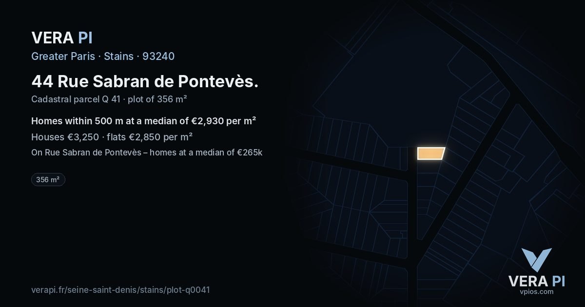 44 Rue Sabran de Pontevès, Stains at night – the plot lit, the parcels around coloured by the prices near them