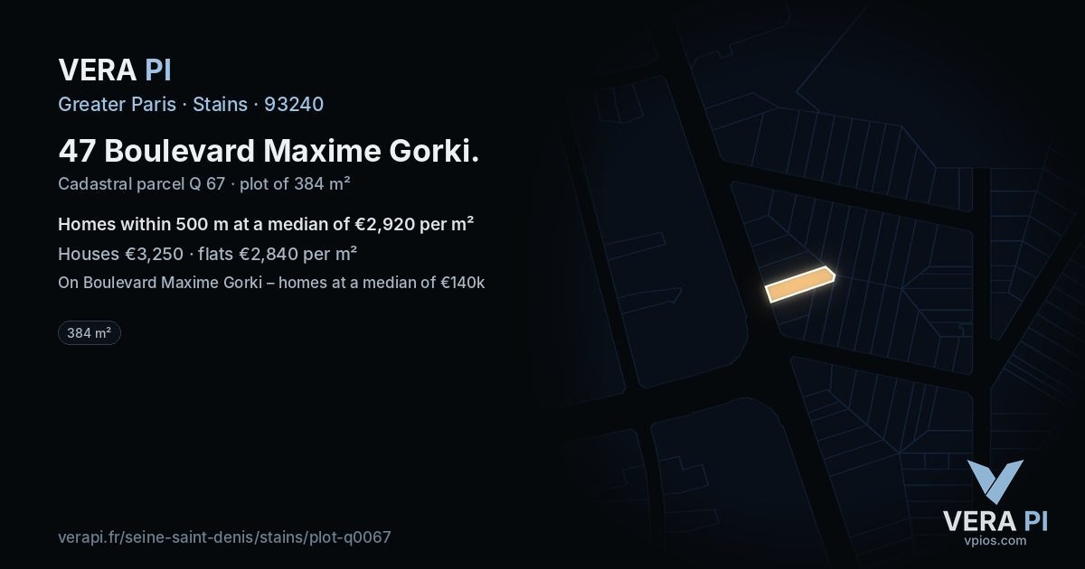 47 Boulevard Maxime Gorki, Stains at night – the plot lit, the parcels around coloured by the prices near them