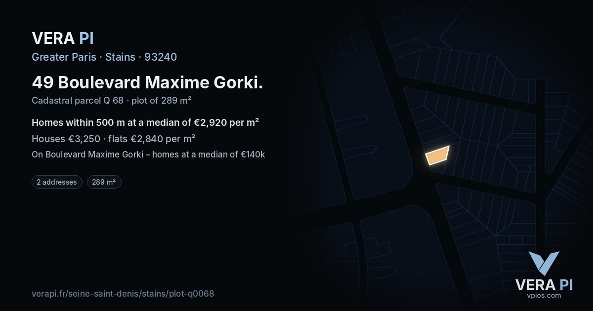49 Boulevard Maxime Gorki, Stains at night – the plot lit, the parcels around coloured by the prices near them