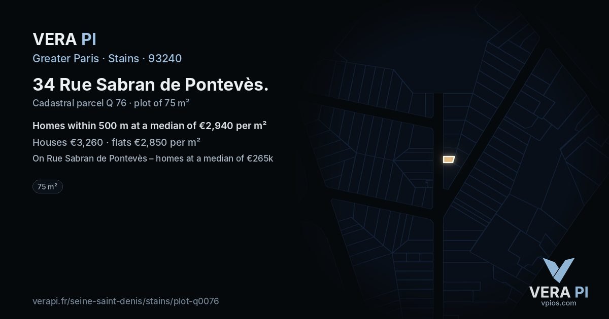 34 Rue Sabran de Pontevès, Stains at night – the plot lit, the parcels around coloured by the prices near them