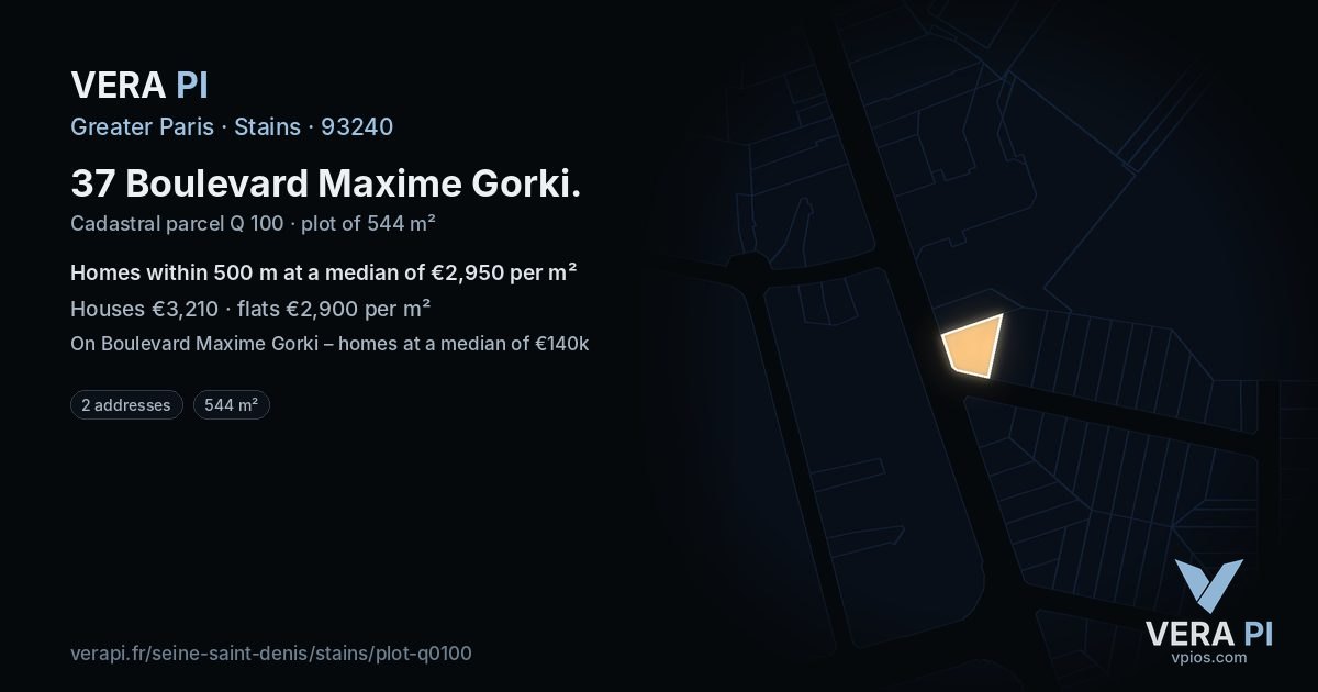 37 Boulevard Maxime Gorki, Stains at night – the plot lit, the parcels around coloured by the prices near them