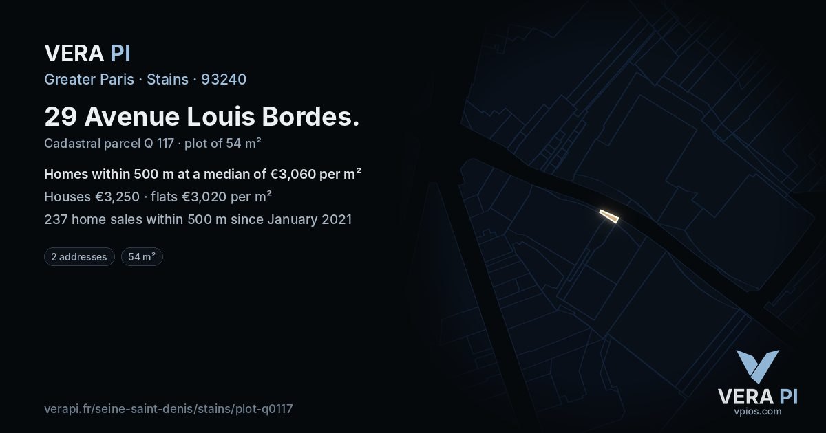 29 Avenue Louis Bordes, Stains at night – the plot lit, the parcels around coloured by the prices near them
