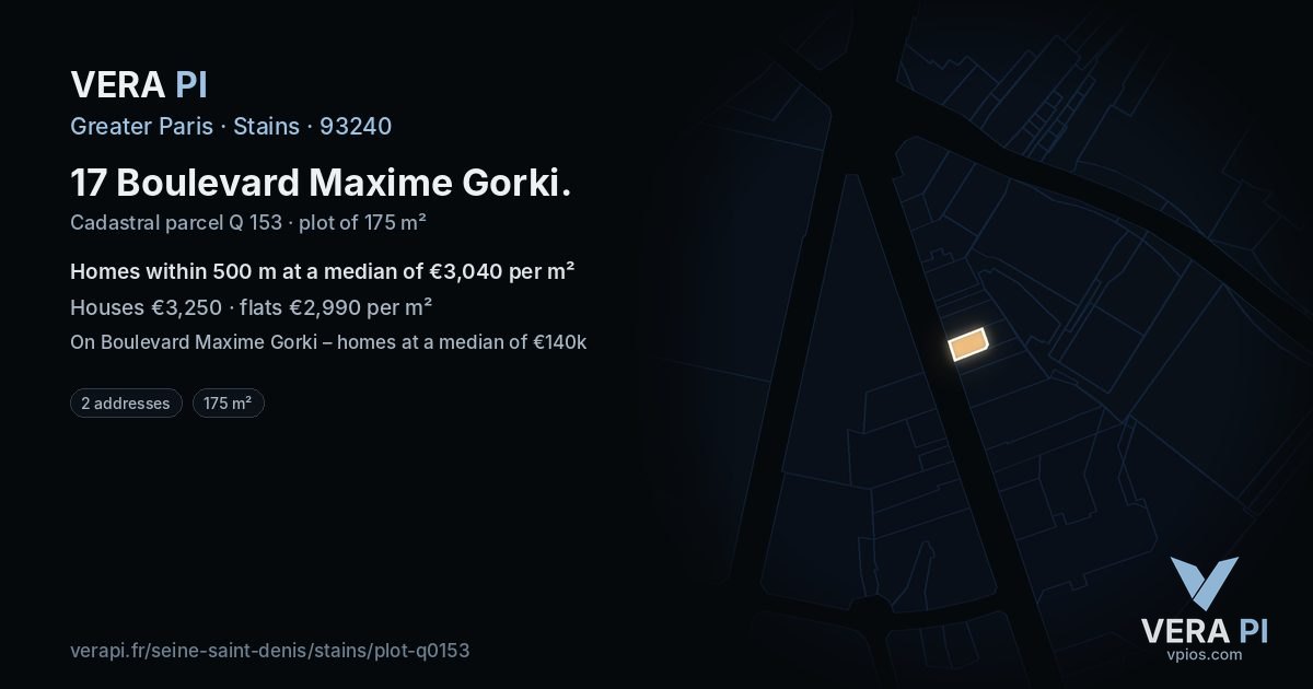 17 Boulevard Maxime Gorki, Stains at night – the plot lit, the parcels around coloured by the prices near them