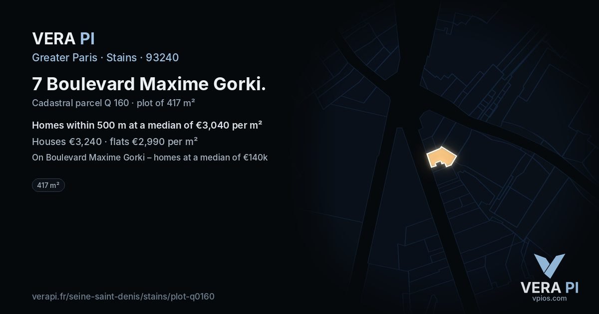 7 Boulevard Maxime Gorki, Stains at night – the plot lit, the parcels around coloured by the prices near them