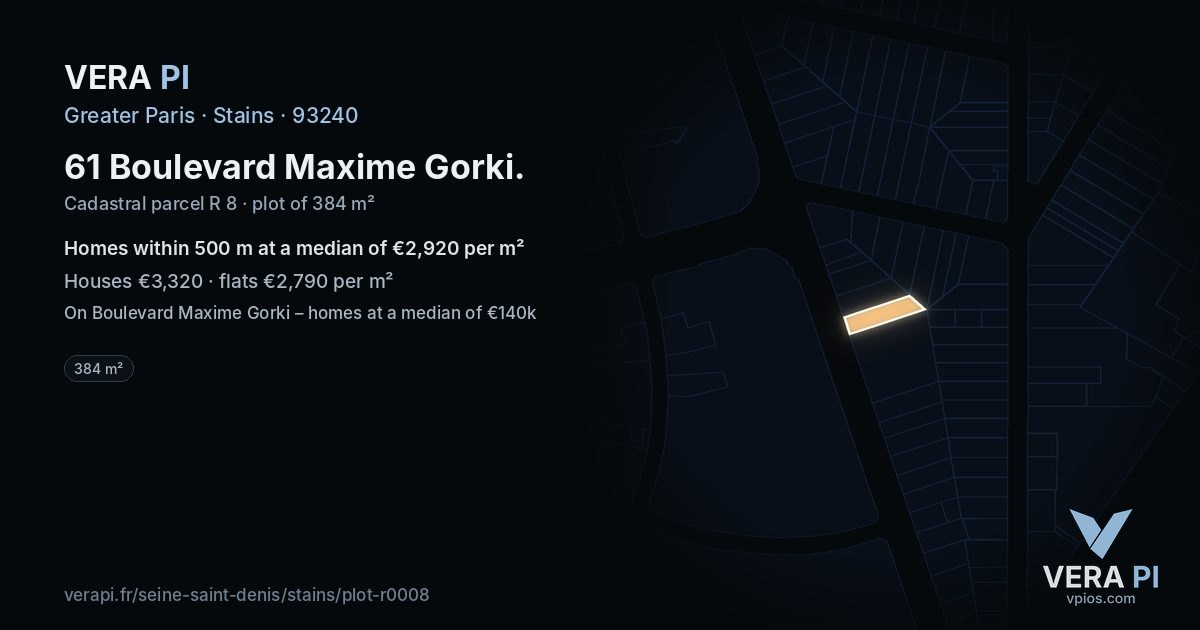 61 Boulevard Maxime Gorki, Stains at night – the plot lit, the parcels around coloured by the prices near them