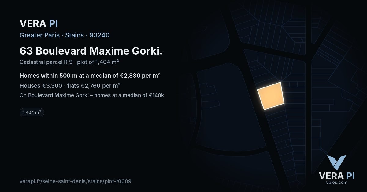 63 Boulevard Maxime Gorki, Stains at night – the plot lit, the parcels around coloured by the prices near them