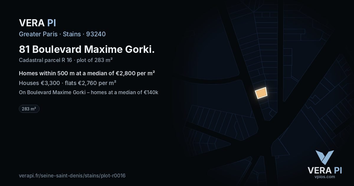 81 Boulevard Maxime Gorki, Stains at night – the plot lit, the parcels around coloured by the prices near them