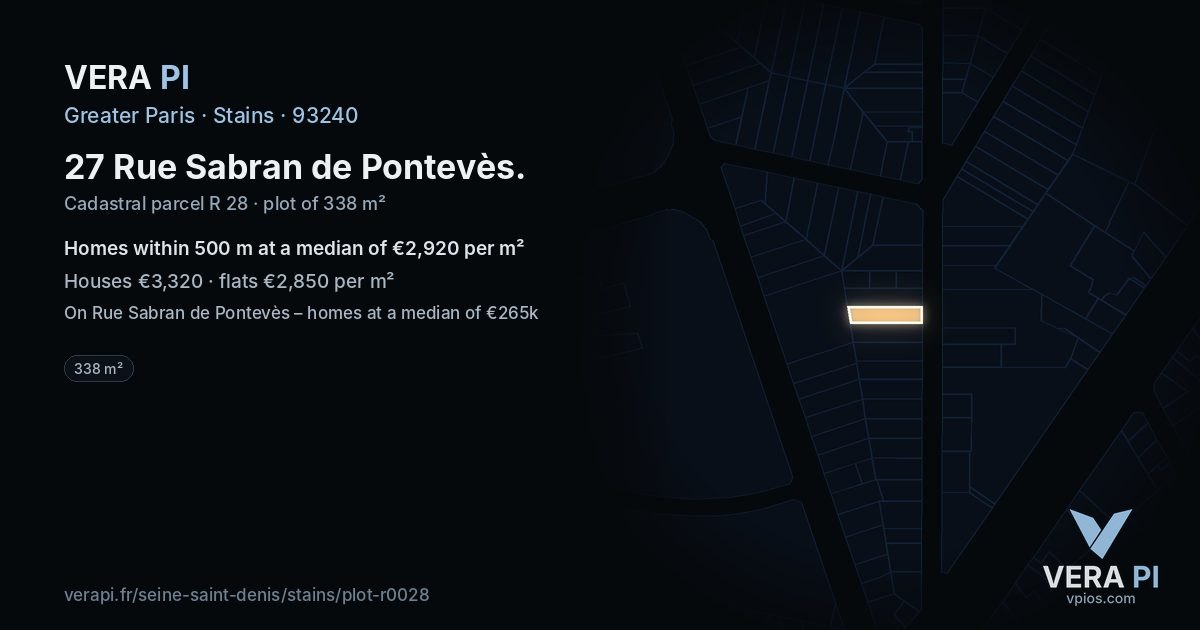 27 Rue Sabran de Pontevès, Stains at night – the plot lit, the parcels around coloured by the prices near them