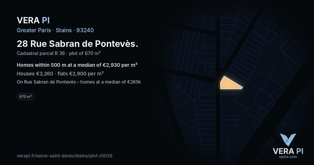 28 Rue Sabran de Pontevès, Stains at night – the plot lit, the parcels around coloured by the prices near them