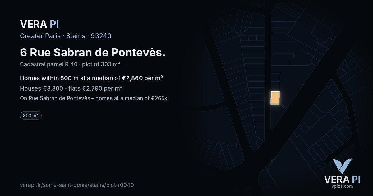 6 Rue Sabran de Pontevès, Stains at night – the plot lit, the parcels around coloured by the prices near them