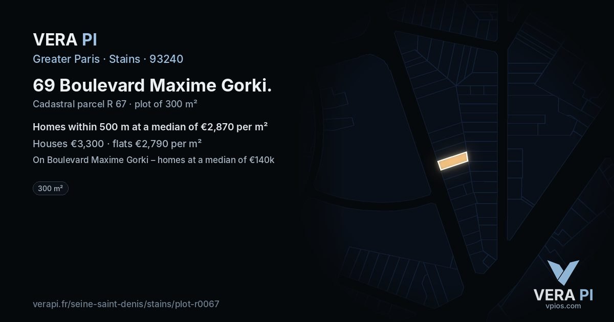 69 Boulevard Maxime Gorki, Stains at night – the plot lit, the parcels around coloured by the prices near them