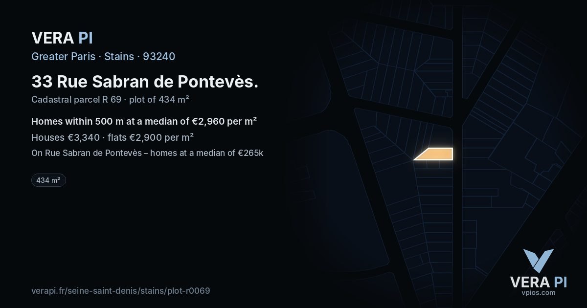 33 Rue Sabran de Pontevès, Stains at night – the plot lit, the parcels around coloured by the prices near them