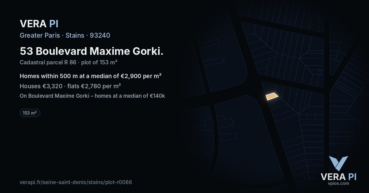 53 Boulevard Maxime Gorki, Stains at night – the plot lit, the parcels around coloured by the prices near them