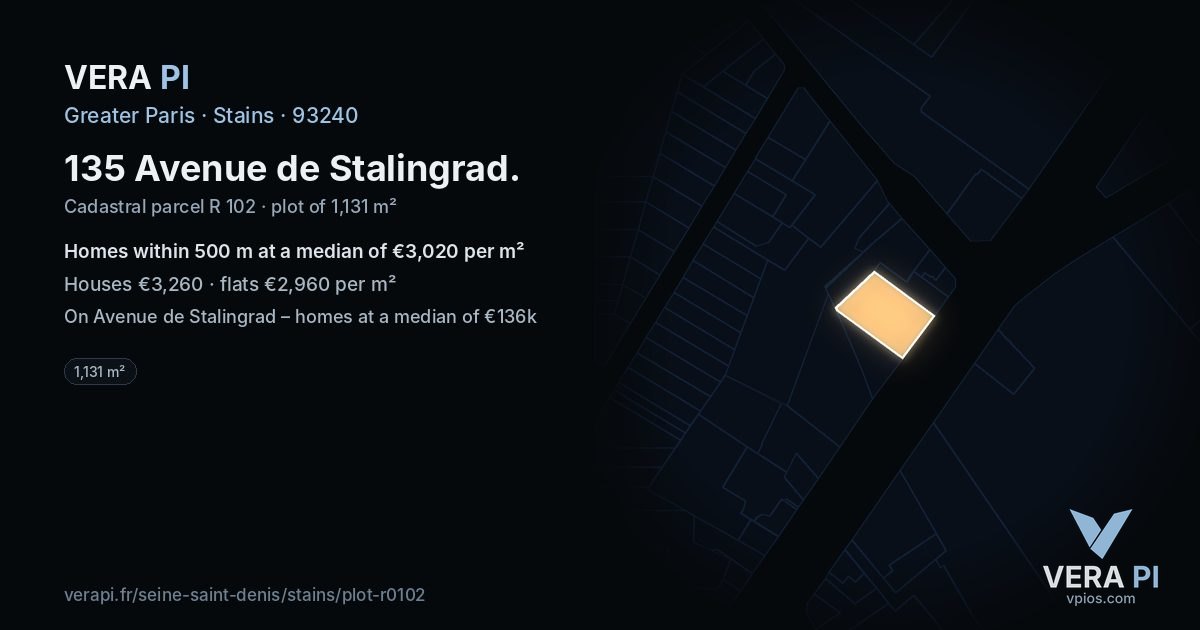 135 Avenue de Stalingrad, Stains at night – the plot lit, the parcels around coloured by the prices near them