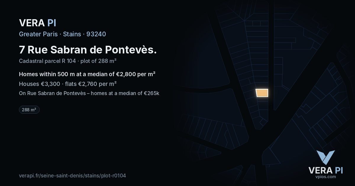 7 Rue Sabran de Pontevès, Stains at night – the plot lit, the parcels around coloured by the prices near them