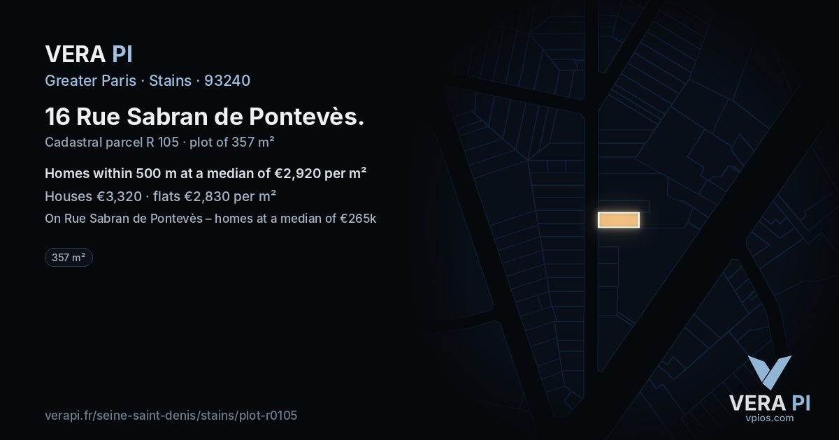 16 Rue Sabran de Pontevès, Stains at night – the plot lit, the parcels around coloured by the prices near them