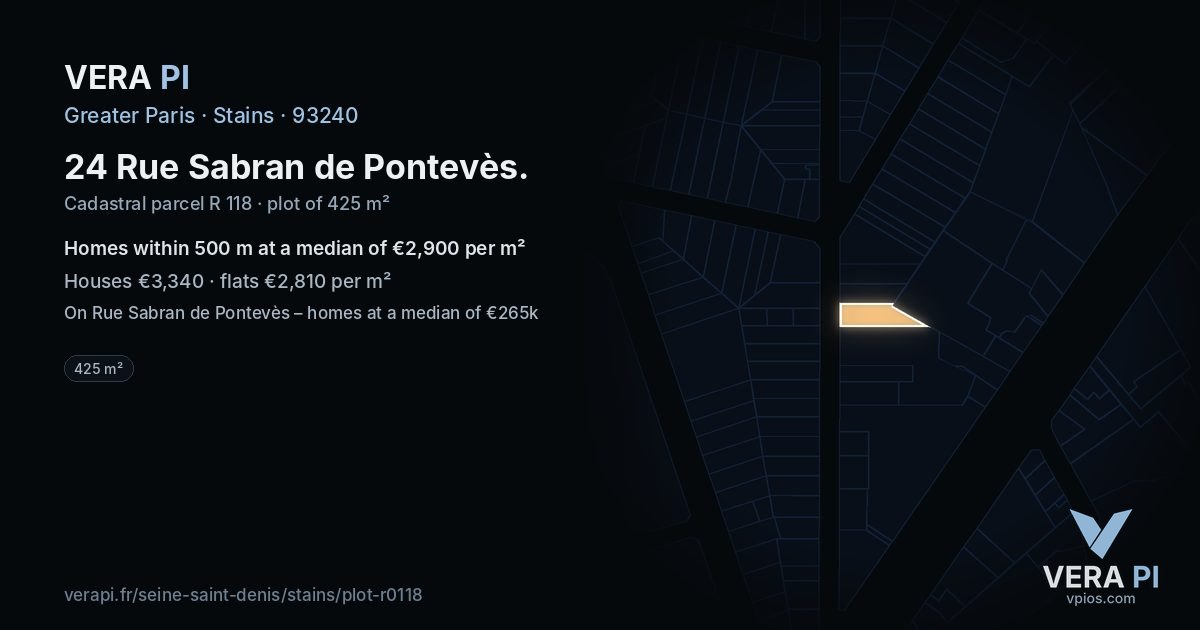 24 Rue Sabran de Pontevès, Stains at night – the plot lit, the parcels around coloured by the prices near them